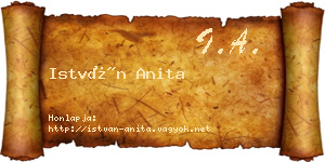 István Anita névjegykártya